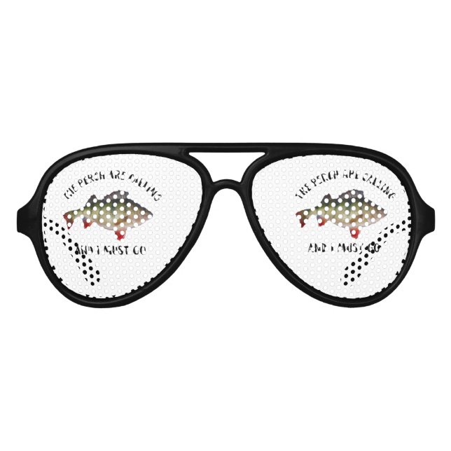 Zitat zum Fang von Funny Perch Partybrille (Vorderseite)