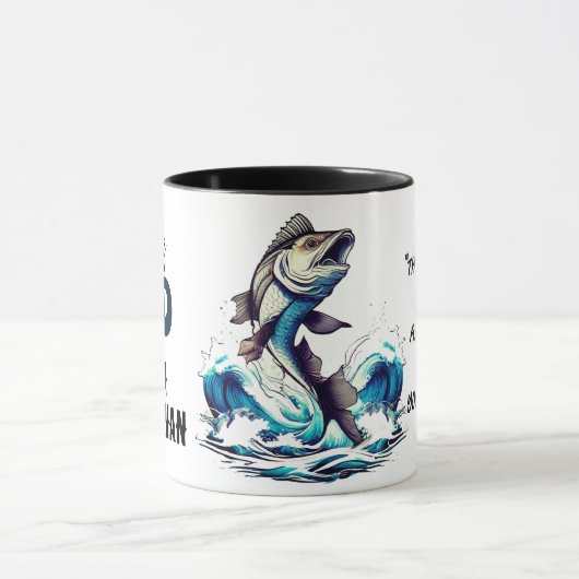 Zitat zum Fischfang Tasse (Zentrum)