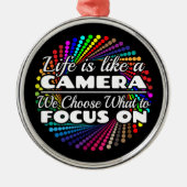 Zitat zum Fokus von Fotografen - Leben wie eine Ka Ornament Aus Metall (Vorne)