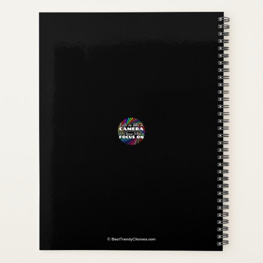 Zitat zum Fokus von Fotografen - Leben wie eine Ka Planer (Rückseite)