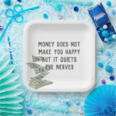 Zitat zum Glück des Geldes Pappteller (Party)