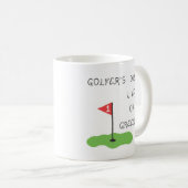 Zitat zum Golf - Tasse (VorderseiteRechts)
