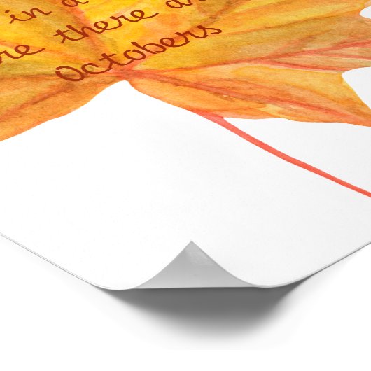 Zitat zum Herbst Poster (Ecke)