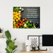 Zitat zum Herzgarten Gottes Poster (Heimbüro)
