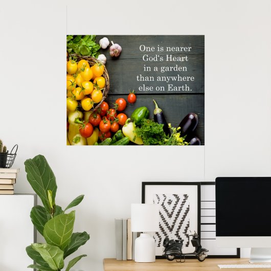 Zitat zum Herzgarten Gottes Poster (Heimbüro)