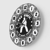 Zitat zum Hockey-Goalie Große Wanduhr (Winkel)