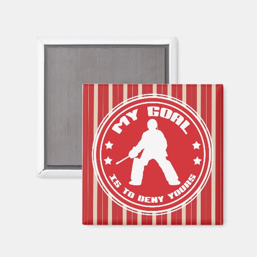 Zitat zum Hockey-Goalie Magnet (Vorderseite/Rückseite)