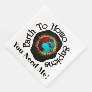 Zitat zum Homo Sapiens Earth Day Serviette