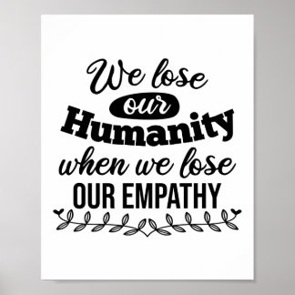 Zitat zum inspirierenden Empathie Poster
