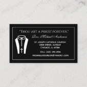 Zitat zum katholischen Priester Collar Black Scrip Visitenkarte (Vorderseite)