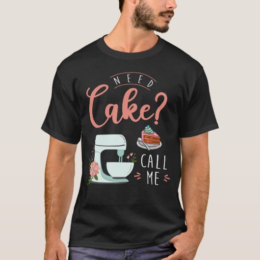 Zitat zum Koch "Funny Cake Baker" T-Shirt (Vorderseite)