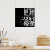 Zitat zum Krieg in Tamburlaine (B&W) Poster (Küche)