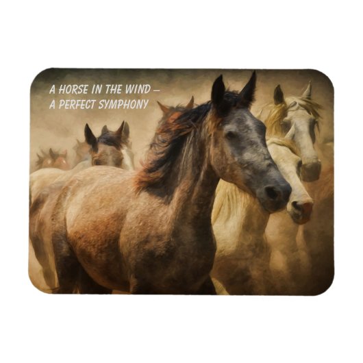 Zitat zum Kühlschrankmagnet von Pferden Magnet (Horizontal)