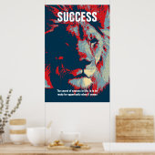 Zitat zum Kunsterfolg von Lion Pop Inspiration Poster (Küche)