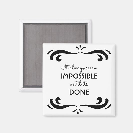 Zitat zum Leben Schwarz und Weiß Magnet (Vorderseite/Rückseite)