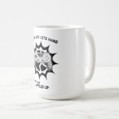 Zitat zum Levelaufstieg des Spielers Kaffeetasse (VorderseiteRechts)