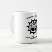 Zitat zum Levelaufstieg des Spielers Kaffeetasse (Vorderseite Links)