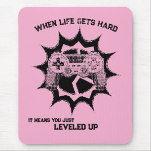 Zitat zum Levelaufstieg des Spielers Mousepad