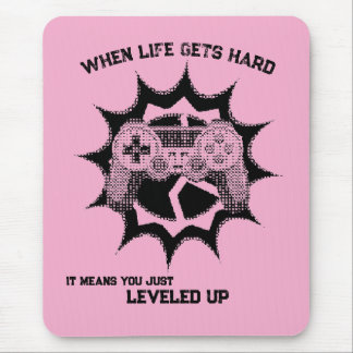 Zitat zum Levelaufstieg des Spielers Mousepad