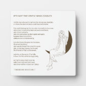 Zitat zum Mann in der Arena Inspiration Fotoplatte (Vorderseite)