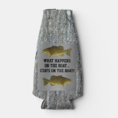 Zitat zum Maulmundbarsch-Fischerboot Flaschenkühler (Vorderseite)