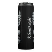 Zitat zum Motorradgeflügelte Emblem Thermosbecher (Rückseite)