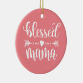 Zitat zum Muttertag der gesegneten Mutter | Orname Keramik Ornament (Rechts)