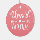 Zitat zum Muttertag der gesegneten Mutter | Orname Keramik Ornament (Links)