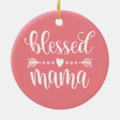 Zitat zum Muttertag der gesegneten Mutter | Orname Keramik Ornament (Hinten)