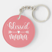 Zitat zum Muttertag der gesegneten Mutter | SCHLÜS Schlüsselanhänger (Rückseite)