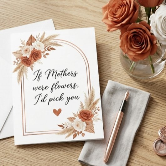 Zitat zum Muttertag, wenn Mütter Blume waren Dankeskarte