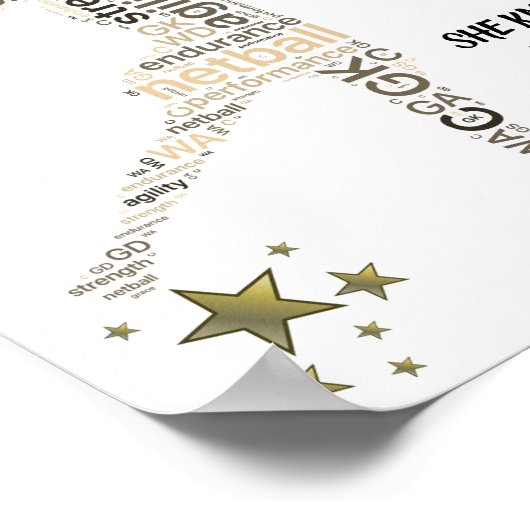 Zitat zum Netball-Coach Poster (Ecke)