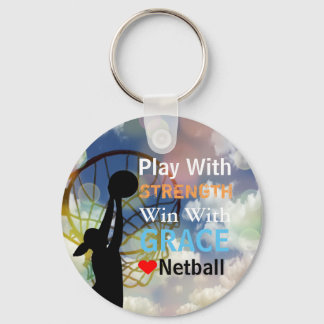Zitat zum Netball-Player für Inspiration und Liebe Schlüsselanhänger