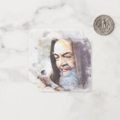 Zitat zum religiösen Priestertum des hl. Padre Pio Mitteilungskarte (Vorderseite/Rückseite Beispiel)