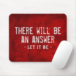 Zitat zum roten Leder Mousepad