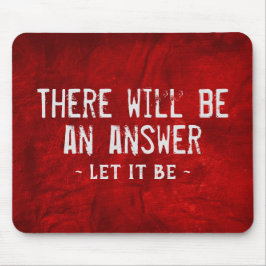 Zitat zum roten Leder Mousepad