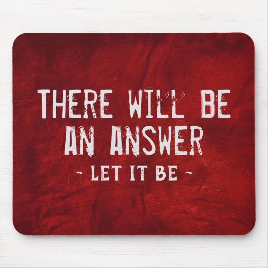 Zitat zum roten Leder Mousepad (Vorne)