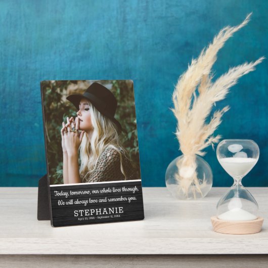 Zitat zum rustikalen Beileid | Foto Keepake Fotoplatte (Seite)