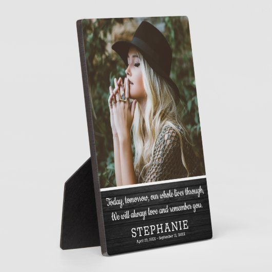 Zitat zum rustikalen Beileid | Foto Keepake Fotoplatte (Seite)