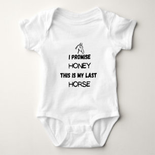 Zitat zum Sonnenpferd: Ich verspreche, Letztes Pfe Baby Strampler