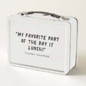 Zitat zum sonnigen Liebe Metall Brotdose (Rückseite)