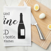 Zitat zum Sprichwort Funny Wine aus Flasche gerett Geschirrtuch (Viertel Falte)