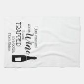 Zitat zum Sprichwort Funny Wine aus Flasche gerett Geschirrtuch (Horizontal)