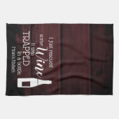 Zitat zum Sprichwort "Funny Wine" aus Flasche rust Geschirrtuch (Horizontal)