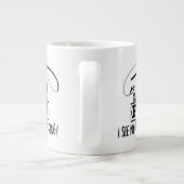 Zitat zum Thema "Funny Fishing" Vortrag "Bass Cowo Jumbo-Tasse (Rückseite)