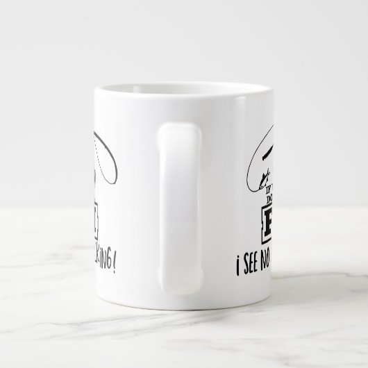 Zitat zum Thema "Funny Fishing" Vortrag "Bass Cowo Jumbo-Tasse (Rückseite)