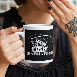 Zitat zum Thema "Funny Fishing" Vortrag "Bass Cowo Tasse