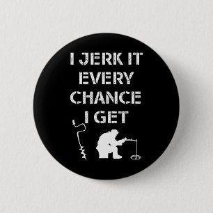 Zitat zum Thema "Funny Ice Fishing" für gefrorene  Button