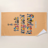 Zitat zum Thema "Happy Bible Verse" Strandtuch (Vorderseite)