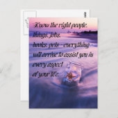 Zitat zum Thema Inspiration Postkarte (Vorne/Hinten)